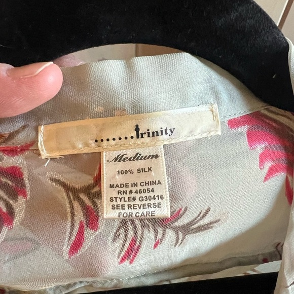 Trinity Semi Sheer Silk Tie Neck Tunic - Picture 2 of 7